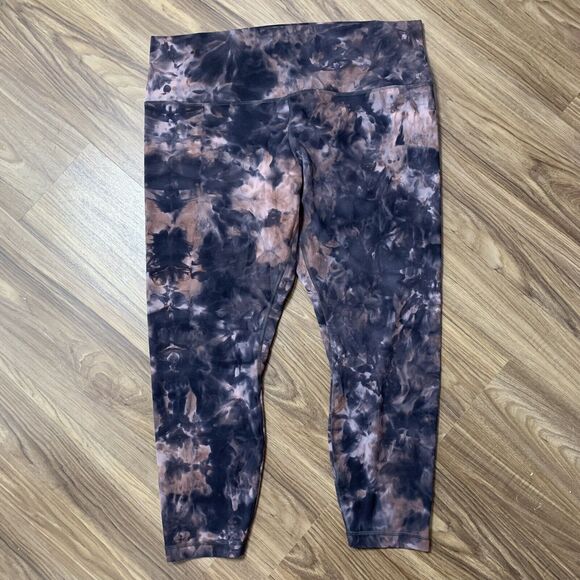 Lululemon Athletica Plus Sz 18 Align Pant 25” Crop Leggings Diamond Dye Graphite - Picture 3 of 8